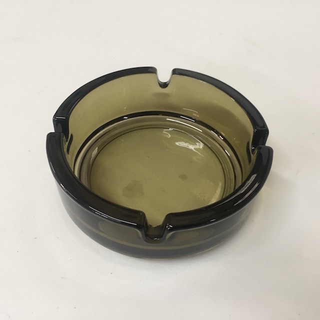 ASHTRAY, Glass - Smoked Round Ex Small